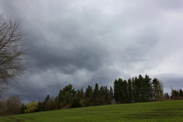 Temporale Nel Sud Della Germania Paesaggio Montano Pasqua Primavera — Foto Stock