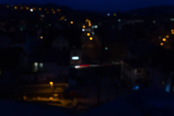 Schwaebisch Gmuend Citylights Hora Azul Con Cielo Azul Profundo Tarde — Foto de Stock