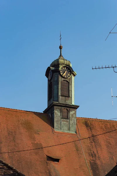 Antena Telhados Edifícios Históricos Feriado Feliz Primavera Ensolarado Alemanha Sul — Fotografia de Stock