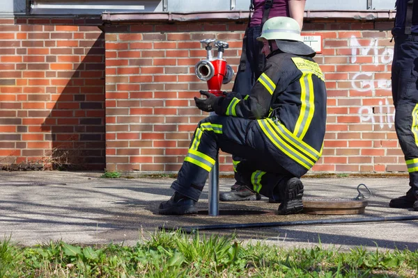 Service Incendie Action Dans Sud Allemagne Campagne — Photo