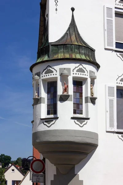 Fachada Edifício Árabe Com Arquitetura Oriental Sul Alemanha Cidade Schwaebisch — Fotografia de Stock
