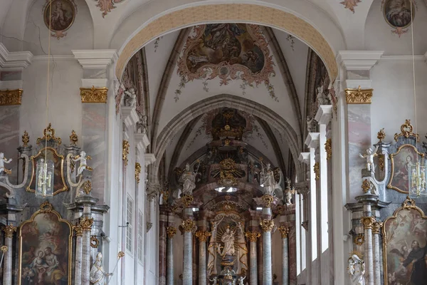 Dekorace Interiérů Kostela Oltář Renesančním Barokním Stylu Historické Město Jižním — Stock fotografie