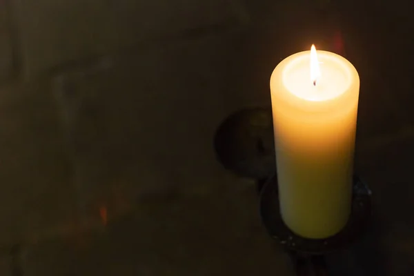 Luz Velas Igreja Nave Altar Cidade Histórica Sul Alemanha Cidade — Fotografia de Stock