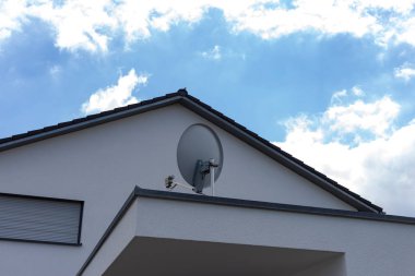 modern ev mimarisi city stuttgart yakınındaki Güney Almanya'da ilkbahar, kırsal kırsalında ayrıntıları cephe