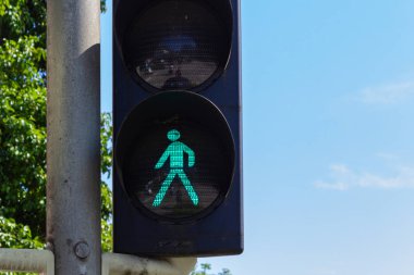 trafik ışığı Bavyera şehir wangen yaz güneş gün mavi gökyüzünde