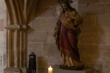 sunak Güney Almanya City stuttgart yakınındaki Katolik kilisesinde bir karanlık yüzü detayları