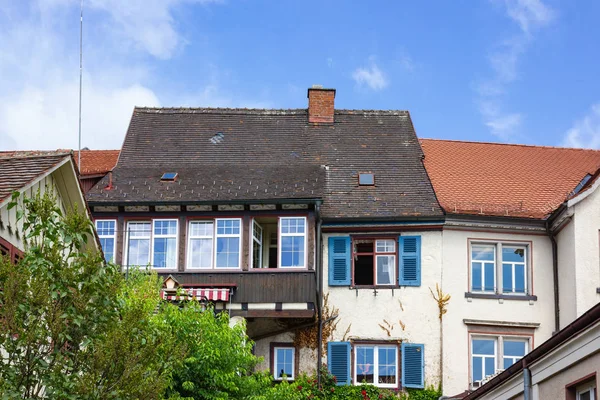 Histórico Azotea Fachadas Ciudad Bavaria Sur Alemania Día Soleado Verano — Foto de Stock