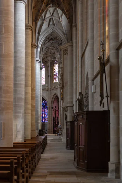 Katolska Kyrkans Långhus Södra Tyskland Historisk Stad Nära Tyskland — Stockfoto