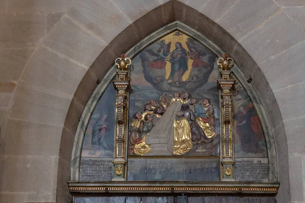 Katolska Kyrkan Detaljer Och Delar Altaret Södra Tyskland Historisk Stad — Stockfoto