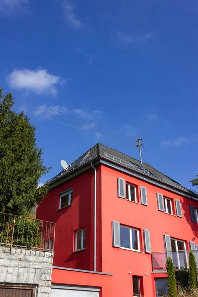 Facades Private Homes Small Town South Germany — Stock Photo, Image