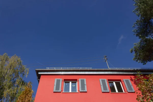 Fachadas Casas Particulares Una Pequeña Ciudad Sur Alemania — Foto de Stock