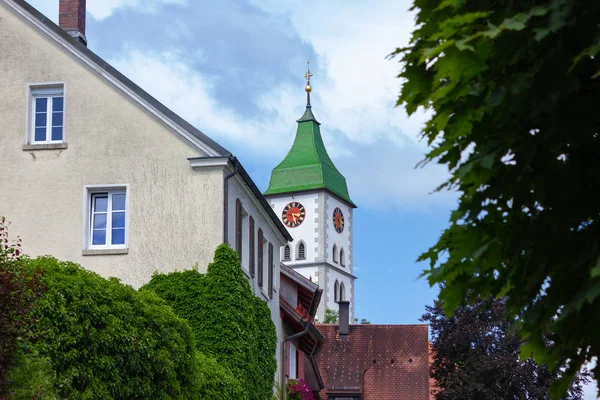 City Facades South Germany Bavaria Town Wangen Blue Sky Sunshine — Stock Photo, Image