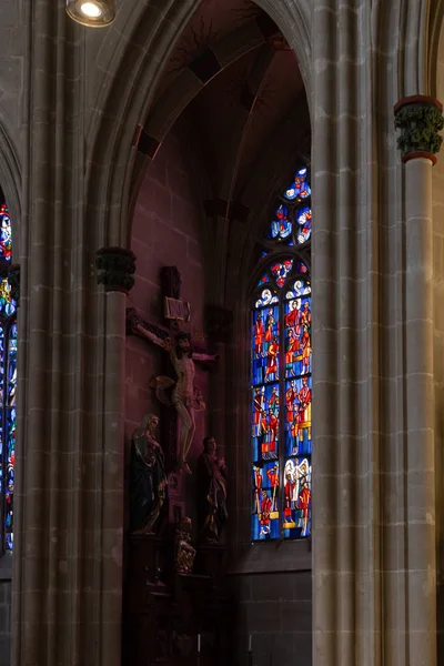 Chiesa Cattolica Navata Nel Sud Della Germania Città Storica Vicino — Foto Stock