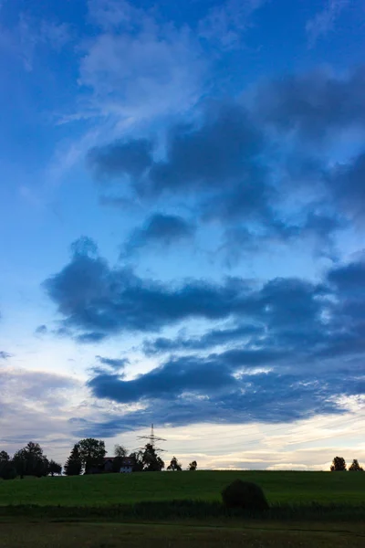 Bavyera Güney Almanya Bavyera Güney Almanya Kırsal Kırsal Kesimde Gökyüzü — Stok fotoğraf