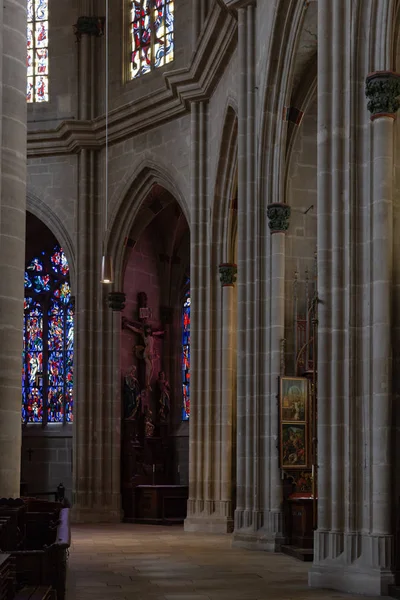 Katolska Kyrkans Långhus Södra Tyskland Historisk Stad Nära Tyskland — Stockfoto