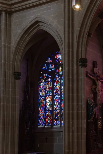 Chiesa Cattolica Navata Nel Sud Della Germania Città Storica Vicino — Foto Stock