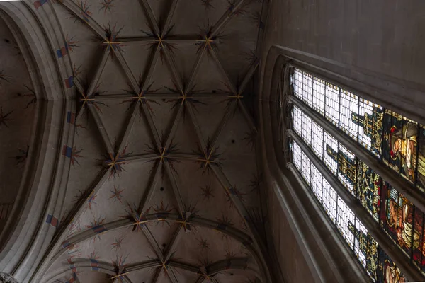 Detalhes Igreja Católica Sul Alemanha Cidade Histórica Perto Alemanha — Fotografia de Stock