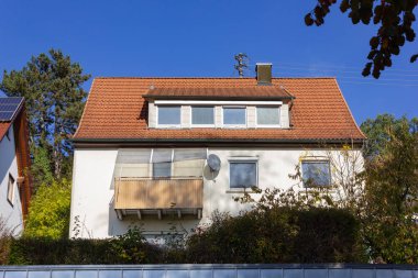 Özel Güney Almanya küçük bir kasaba evlerinde cephe