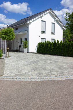 Modern ev mimarisi city stuttgart yakınındaki Güney Almanya'da ilkbahar, kırsal kırsalında