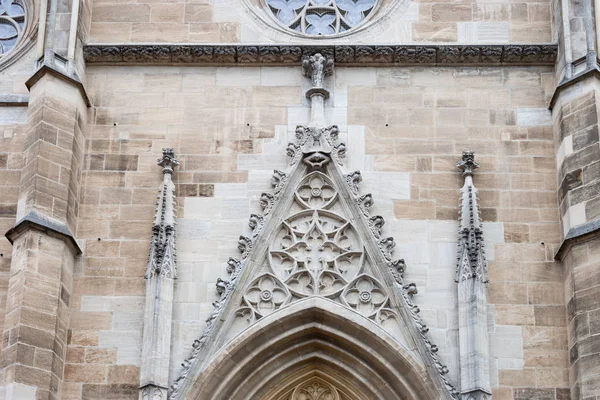 Fachada Iglesia Católica Sur Alemania Con Marrón Naranja Gris Piedra —  Fotos de Stock