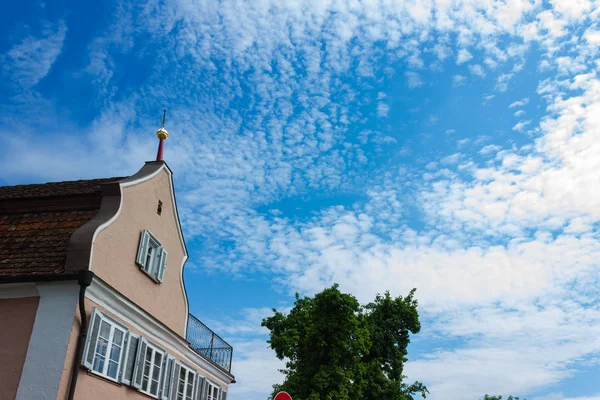Histórico Azotea Fachadas Ciudad Bavaria Sur Alemania Día Soleado Verano — Foto de Stock