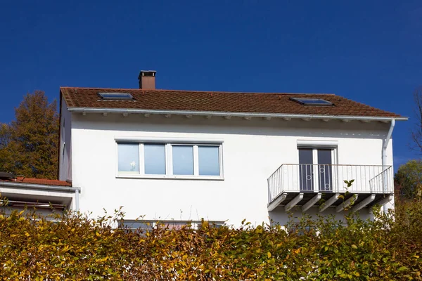 Balcone Edifici Privati Nella Soleggiata Giornata Autunnale Nella Germania Meridionale — Foto Stock
