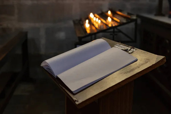 Autel Votive Dans Église Dans Ville Historique Allemande Sud Avec — Photo