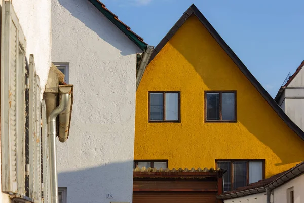Fassaden Von Altbauten Sonnigen Nachmittagen Süddeutschland — Stockfoto