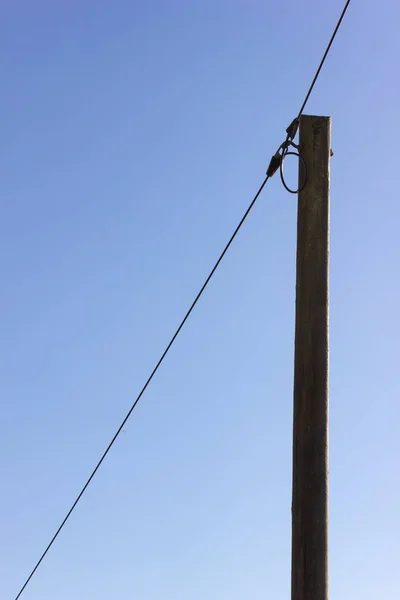 Elstolpe Och Kabel Tyska Landsbygden — Stockfoto