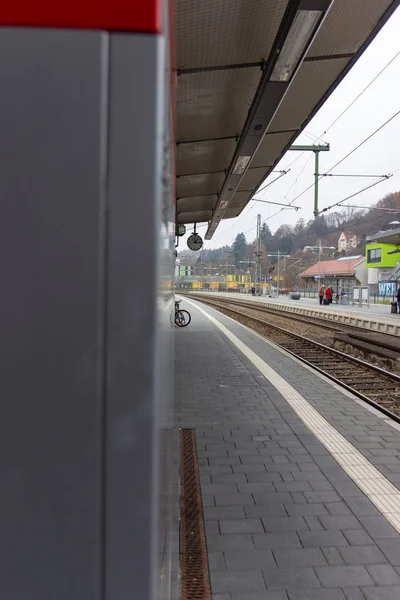 Trainstation Ticketmachine Λεπτομέρειες Από Ένα Ντουλάπι Στο Νότιο Γερμανία Απόγευμα — Φωτογραφία Αρχείου