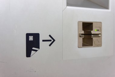 Trainstation ticketmachine Ayrıntılar Güney Almanya'da Kasım öğleden sonra