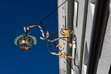 tarihi şehir cepheler sunshine öğleden sonra renkli ışık güney Almanya şehirde