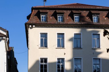 tarihi şehir cepheler sunshine öğleden sonra renkli ışık güney Almanya şehirde