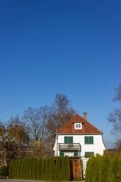Private Home Buildings Germany Autumn Sunshine Day Blue Sky — Stock Photo, Image