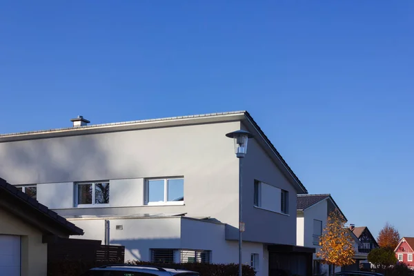 Casa Privata Balcone Tetto Nel Sud Della Germania Autunno Sole — Foto Stock