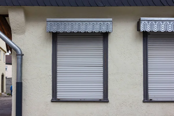 Fachadas Históricas Ciudad Con Puertas Ventanas Detalles Sur Alemania Ciudad —  Fotos de Stock