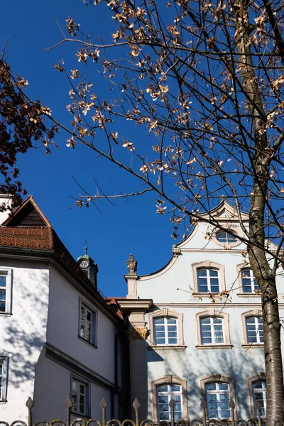 Historische Stadtfassaden Süddeutschland Stadt Sonnenschein Nachmittag Buntes Licht — Stockfoto
