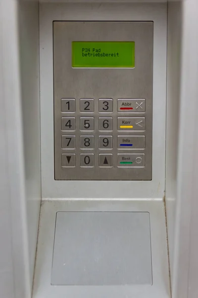 trainstation ticketmachine details off a locker at south germany november afternoon