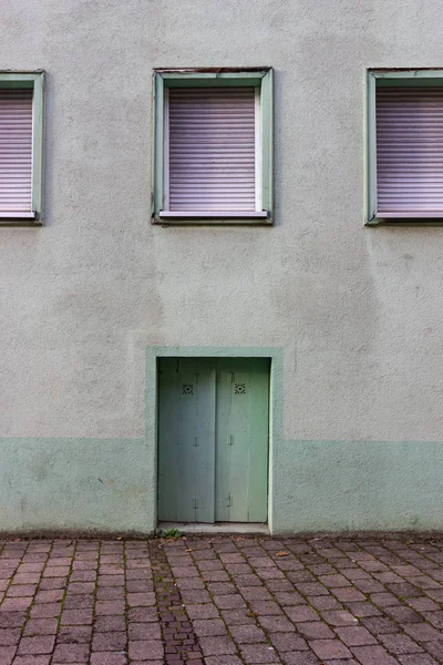 Historyczne Miasto Fasady Drzwi Okna Szczegóły Południowej Miasta Niemcy Jesienne — Zdjęcie stockowe