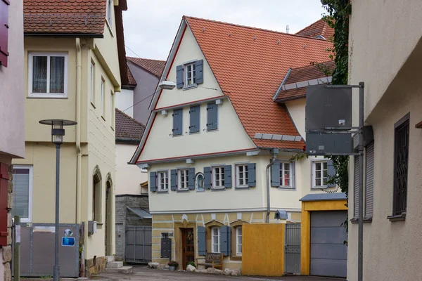 Historiska Staden Fasader Södra Tyskland City Höst Eftermiddag Ljus — Stockfoto