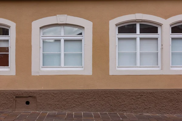 Fachadas Históricas Cidade Com Portas Janelas Detalhes Sul Alemanha Cidade — Fotografia de Stock