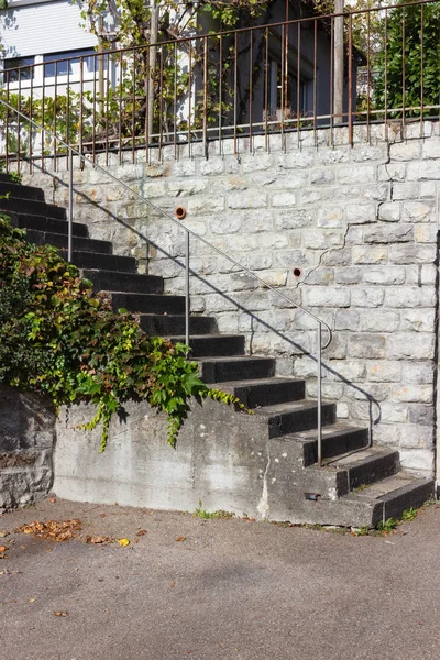 Escaliers Jardin Pierre Après Midi Automne Ensoleillé Allemagne Sud — Photo