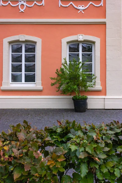 ยวก อนหน าอาคารประว ศาสตร ในเยอรม นใต วงบ ายฤด ใบไม — ภาพถ่ายสต็อก