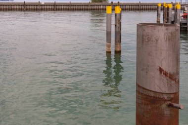 Güney Almanya Konstanz Gölü iskele ve liman yüklemelerde