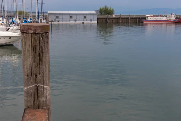 Přístavní Zařízení Jižním Německu Bodamské Jezero — Stock fotografie