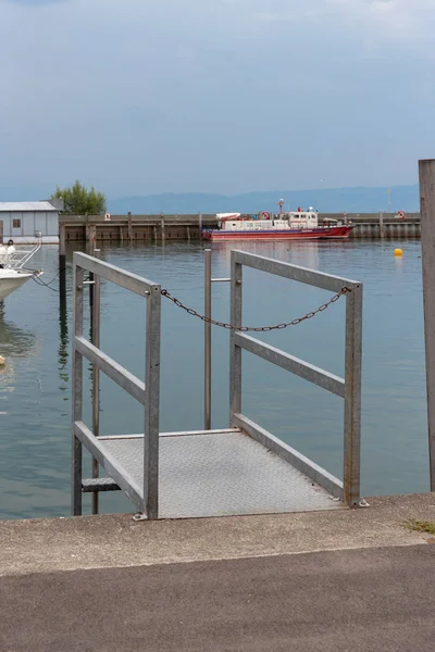 Instalacji Portu Molo Południowe Niemcy Jezioro Bodeńskie — Zdjęcie stockowe