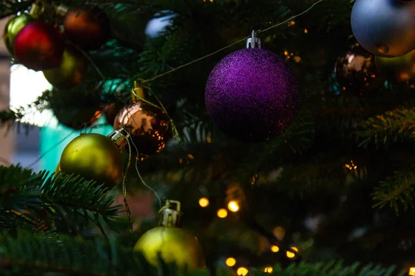 Decorado Ramas Árbol Navidad Sur Alemania Advenimiento Diciembre Mes — Foto de Stock