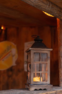 mum advent Aralık ay piyasada Noel ile ahşap lamba