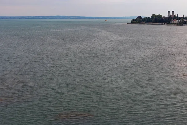 Tiempo Tormentoso Lago Constanza Bavaria Sur Alemania Las Montañas Horizonte — Foto de Stock