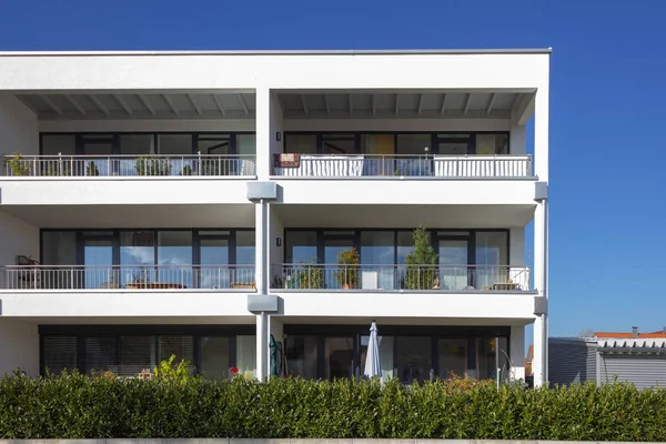 Modern Appartment Architecture South German Bavaria Autumn Sunshine Day — Stock Photo, Image